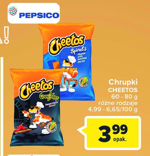 Chrupki Spirals Ser Z Ketchupem Cheetos Frito Lay Cheetos Cena