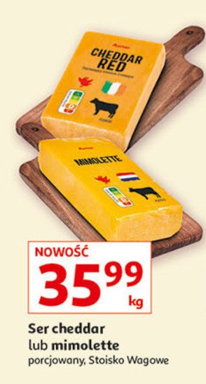 Ser cheddar red Auchan różnorodne logo czerwone cena promocje