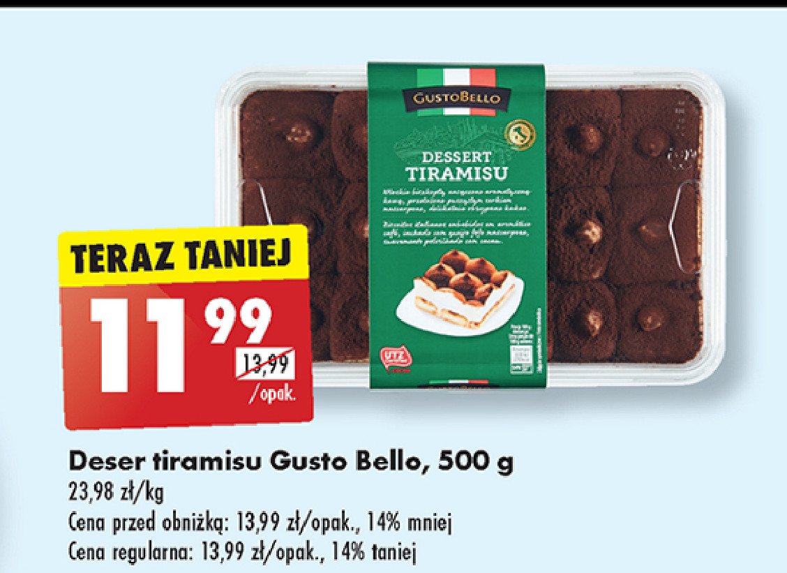 Deser Tiramisu Gustobello Biedronka Cena Promocje Opinie Blix