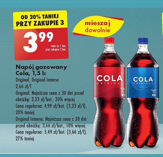 Napoj Cola Original Intense Cena Promocje Opinie Sklep Blix