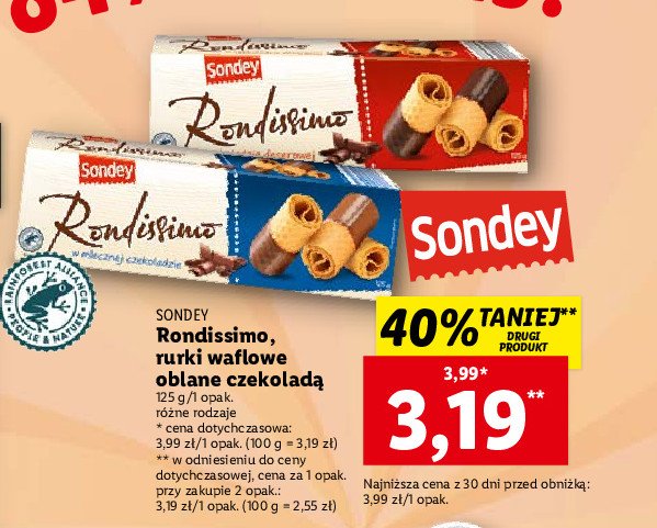 Ciastka Rondissimo Sondey Cena Promocje Opinie Sklep Blix Pl