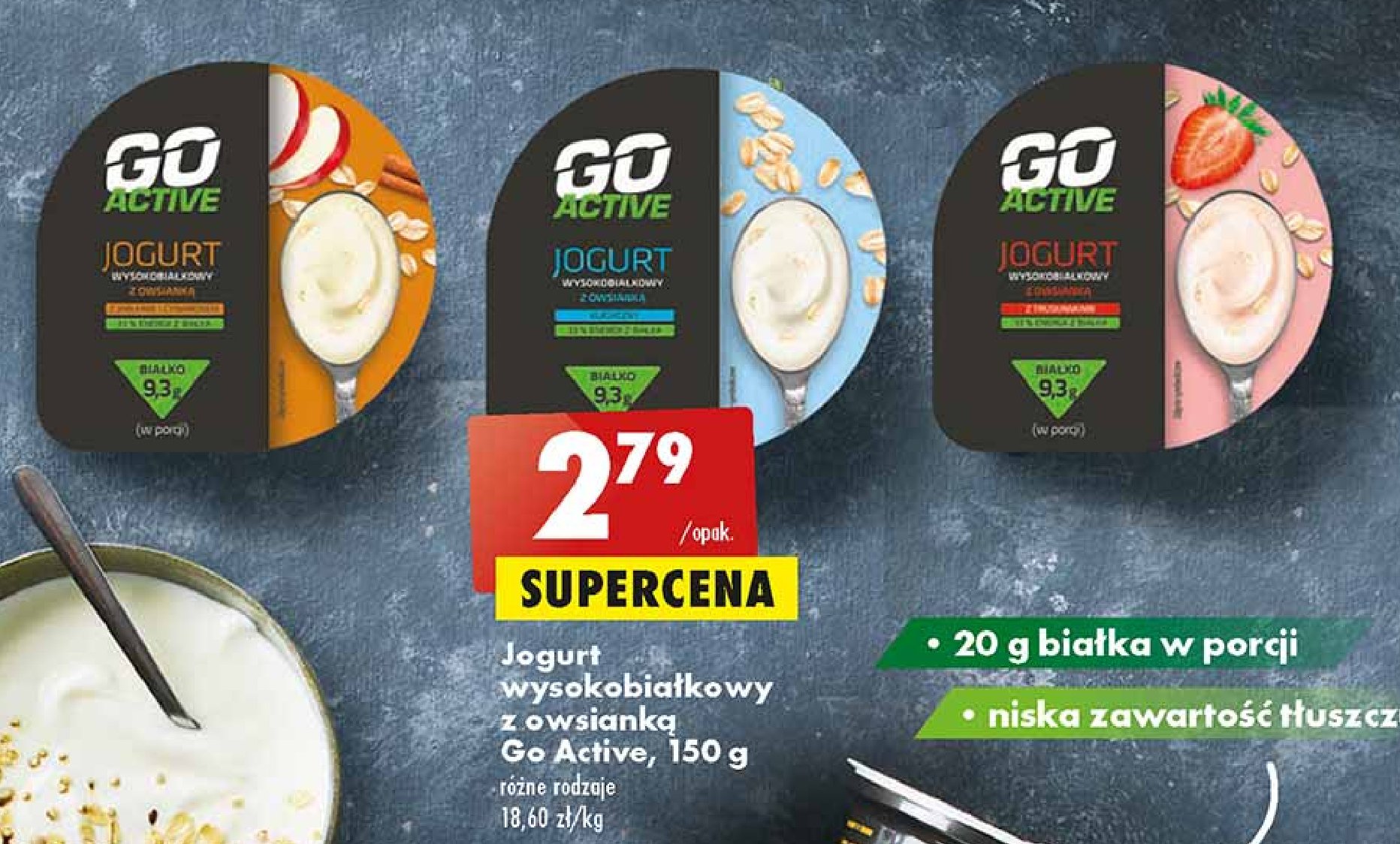 Jogurt Wysokobia Kowy Z Owsiank Truskawka Go Active Cena Promocje