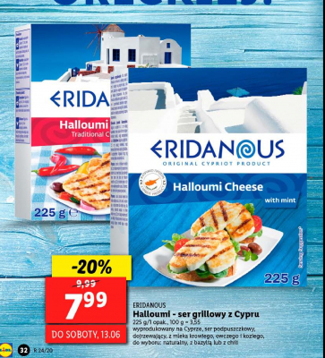 Ser halloumi z miętą Eridanous cena promocja Lidl opinie Blix pl