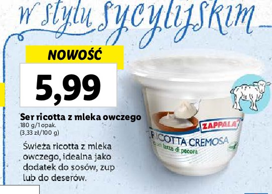 Ser Ricotta Z Mleka Owczego ZAPPALA Cena Promocje Opinie Sklep