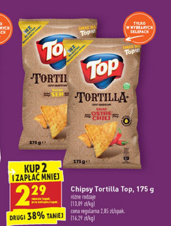 Chipsy Tortilla O Smaku Chilli Top Biedronka Cena Promocje