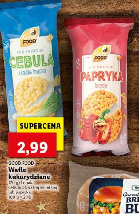 Wafle kukurydziane cebulka ze śmietanką Good food cena promocje