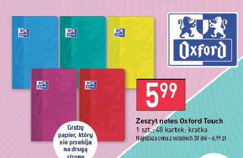 Zeszyt Touch K Kratka Oxford Cena Promocje Opinie Sklep