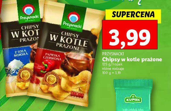 Chipsy w kotle prażone papryka czerwona Przysnacki cena promocje