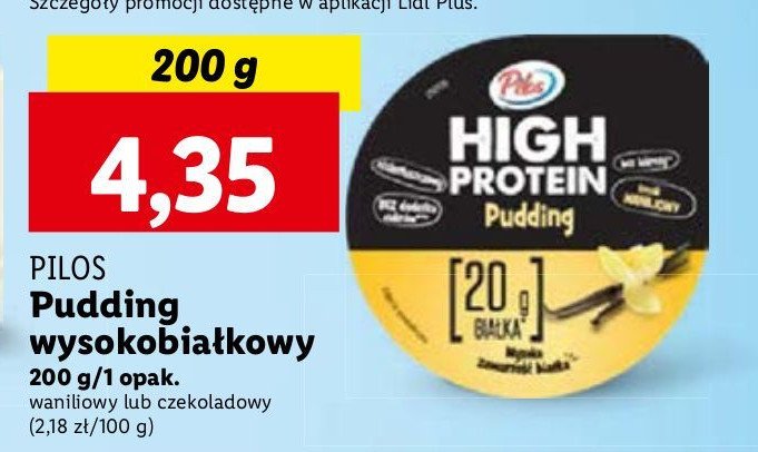 Pudding Proteinowy Czekoladowy PILOS HIGH PROTEIN Cena Promocje