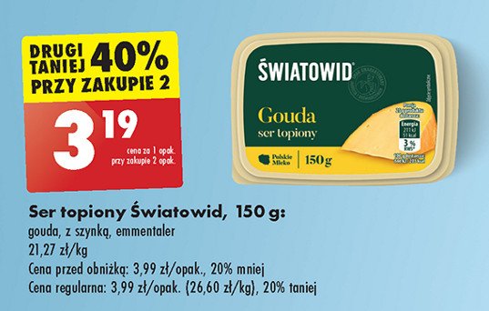 Ser topiony emmentaler Światowid cena promocje opinie sklep