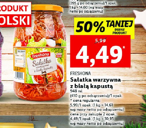 Sa Atka Z Bia Ej Kapusty Freshona Cena Promocje Opinie Sklep