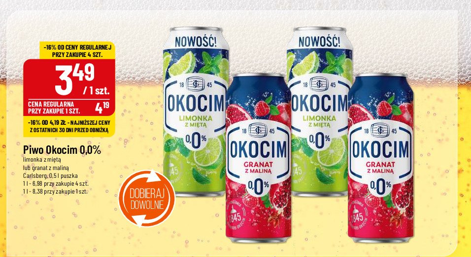 Piwo Okocim Radler Granat Z Malin Cena Promocje Opinie