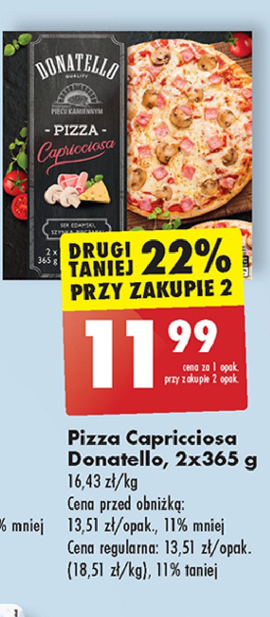 Pizza Capricciosa Donatello Pizza Cena Promocje Opinie Sklep