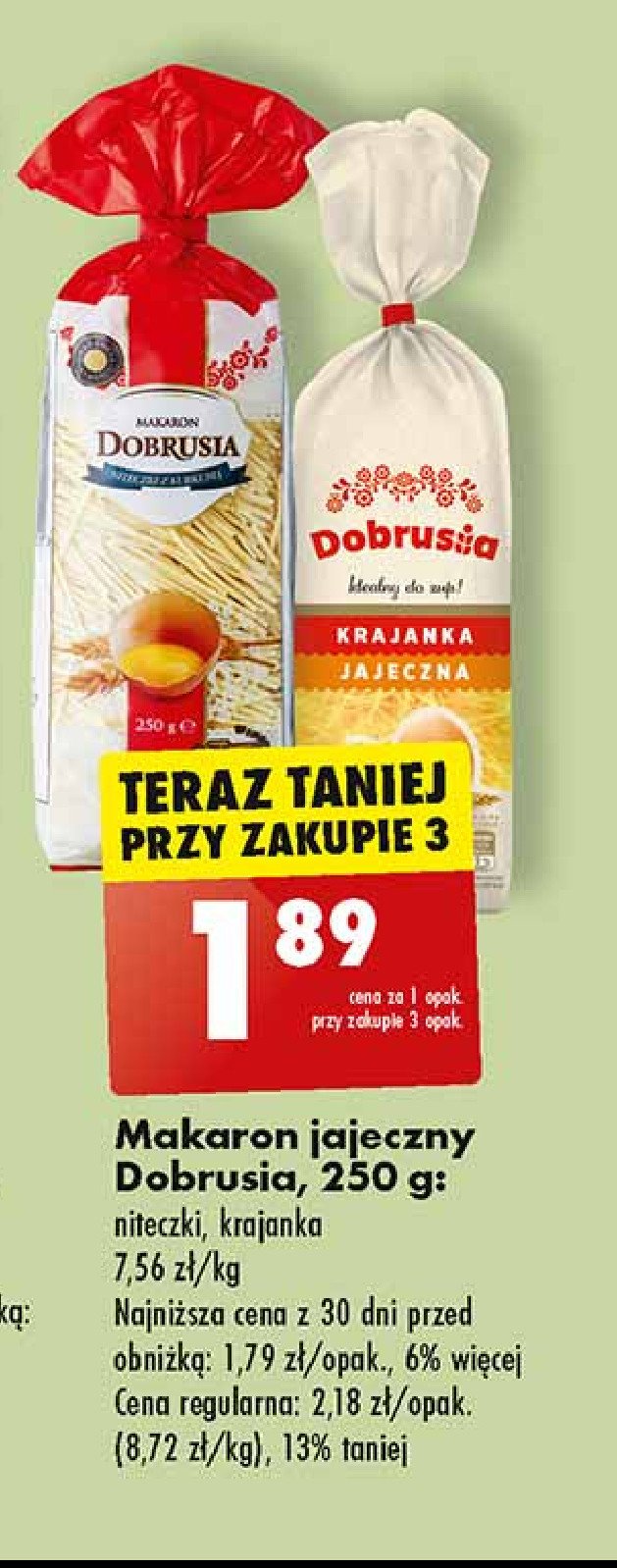 Makaron Krajanka Jajeczna Dobrusia Cena Promocje Opinie Sklep