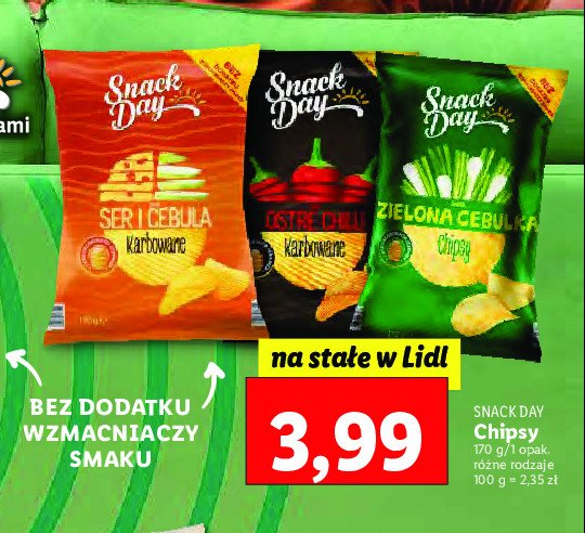 Chipsy Zielona Cebulka Snack Day Cena Promocje Opinie Sklep