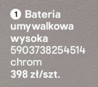 Bateria umywalkowa wysoka Ferro chrom promocja w Castorama