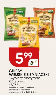 Chipsy wiejskie ziemniaczki Lorenz promocja w Chata Polska