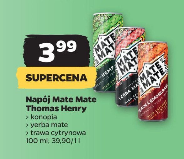 Napój trawa cytrynowa MATE MATE promocja