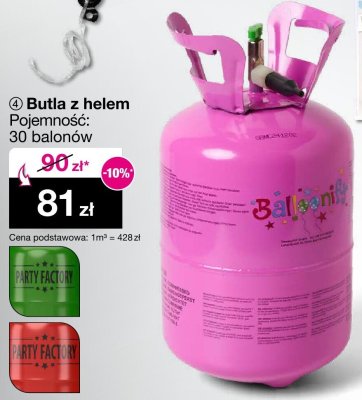Butla z helem, pojemność: 30 balonów promocja w Woolworth