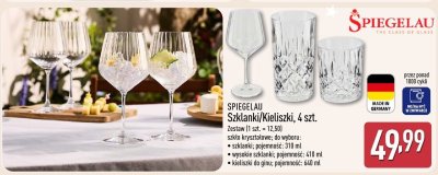 Kieliszki 4 szt. promocja w Aldi