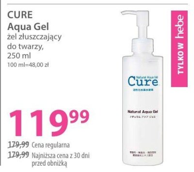 Żel CURE Aqua Gel żel złuszczający do twarzy promocja w Hebe