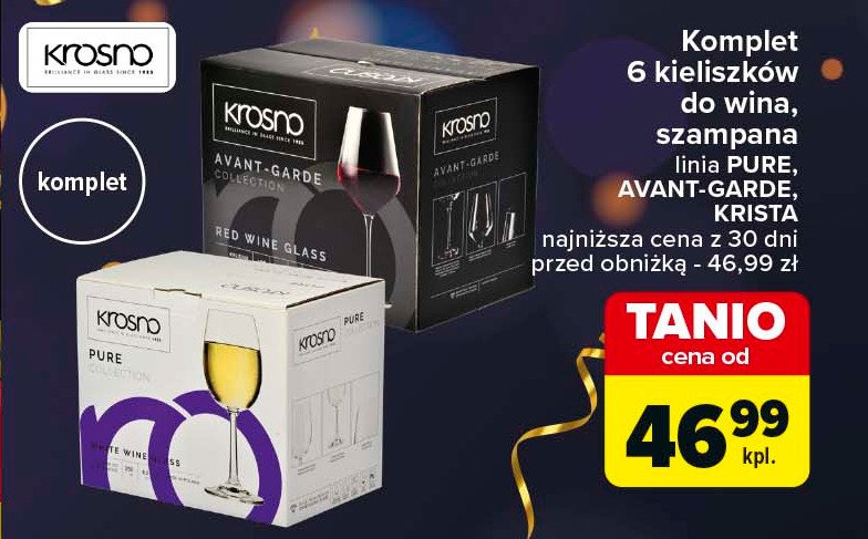 Kieliszki do wina avant-garde 460 ml Krosno s.a. promocja