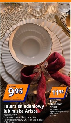Talerz śniadaniowy lub miska Arista promocja w Action
