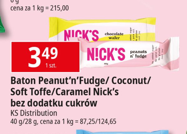 Baton coconut Nick's promocja