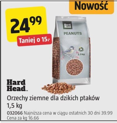 Orzechy ziemne dla dzikich ptaków Hard Head 1,5 kg promocja w Jula