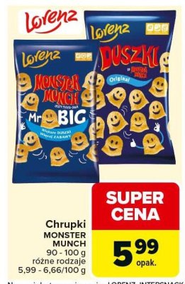 Chrupki Lorenz Monster Munch promocja w Carrefour Market