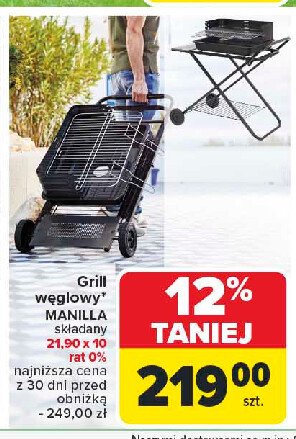 Grill manilla składany promocja w Carrefour