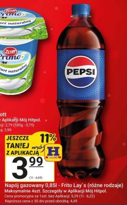 Napój gazowany 0,85l - Frito Lay's (różne rodzaje) promocja w Hitpol