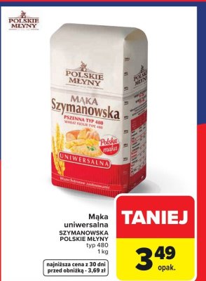 Mąka uniwersalna szymanowska typ 480  promocja w Carrefour Market