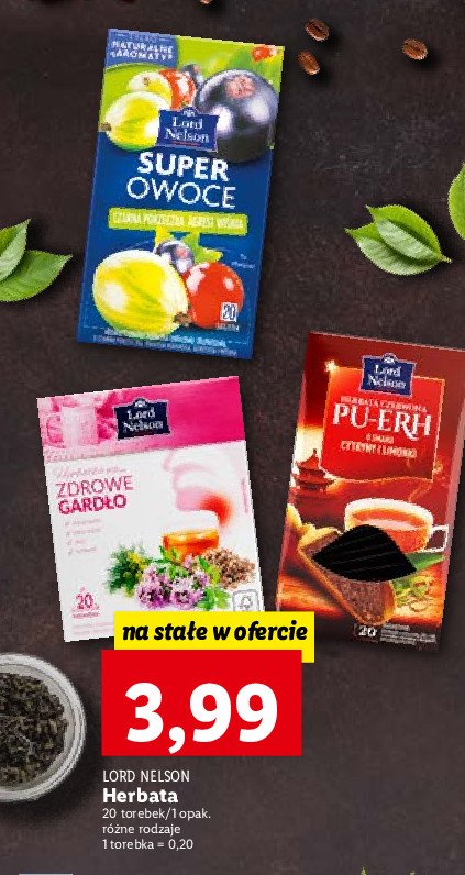 Herbatka na zdrowe gard艂o Lord nelson promocja