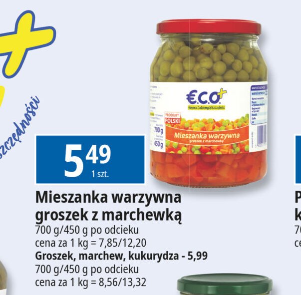 Marchew z groszkiem Eco+ promocja w Leclerc