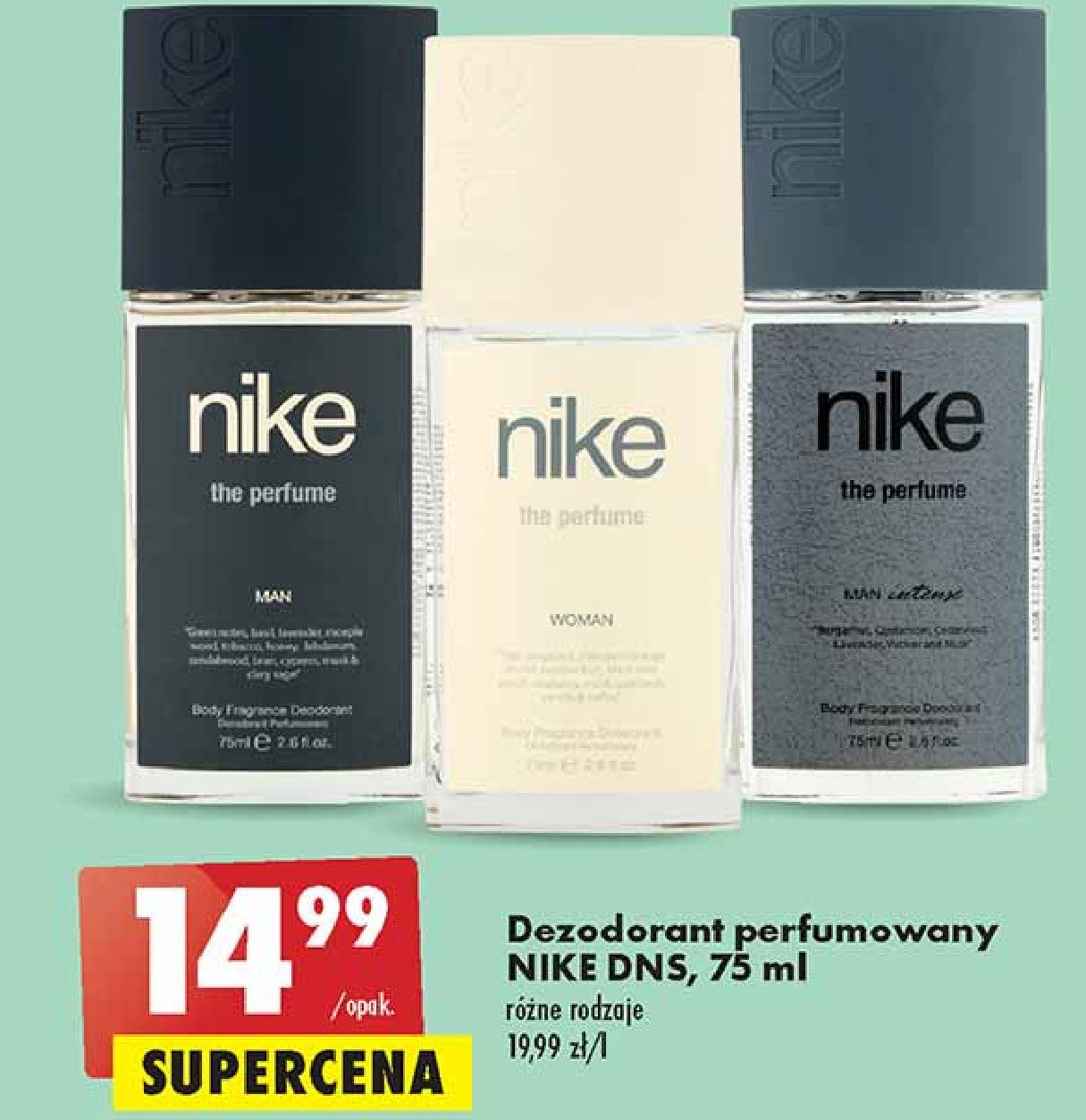 Dezodorant NIKE THE PERFUME MAN INTENSE Nike cosmetics promocje