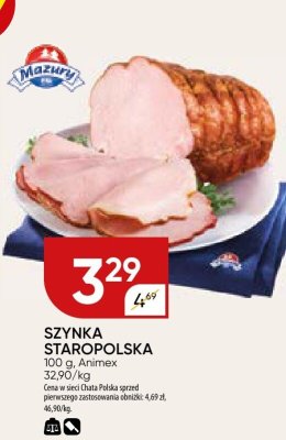 Szynka staropolska Animex promocja w Chata Polska