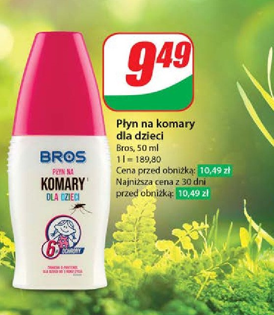 Płyn na komary dla dzieci Bros promocja w Dino