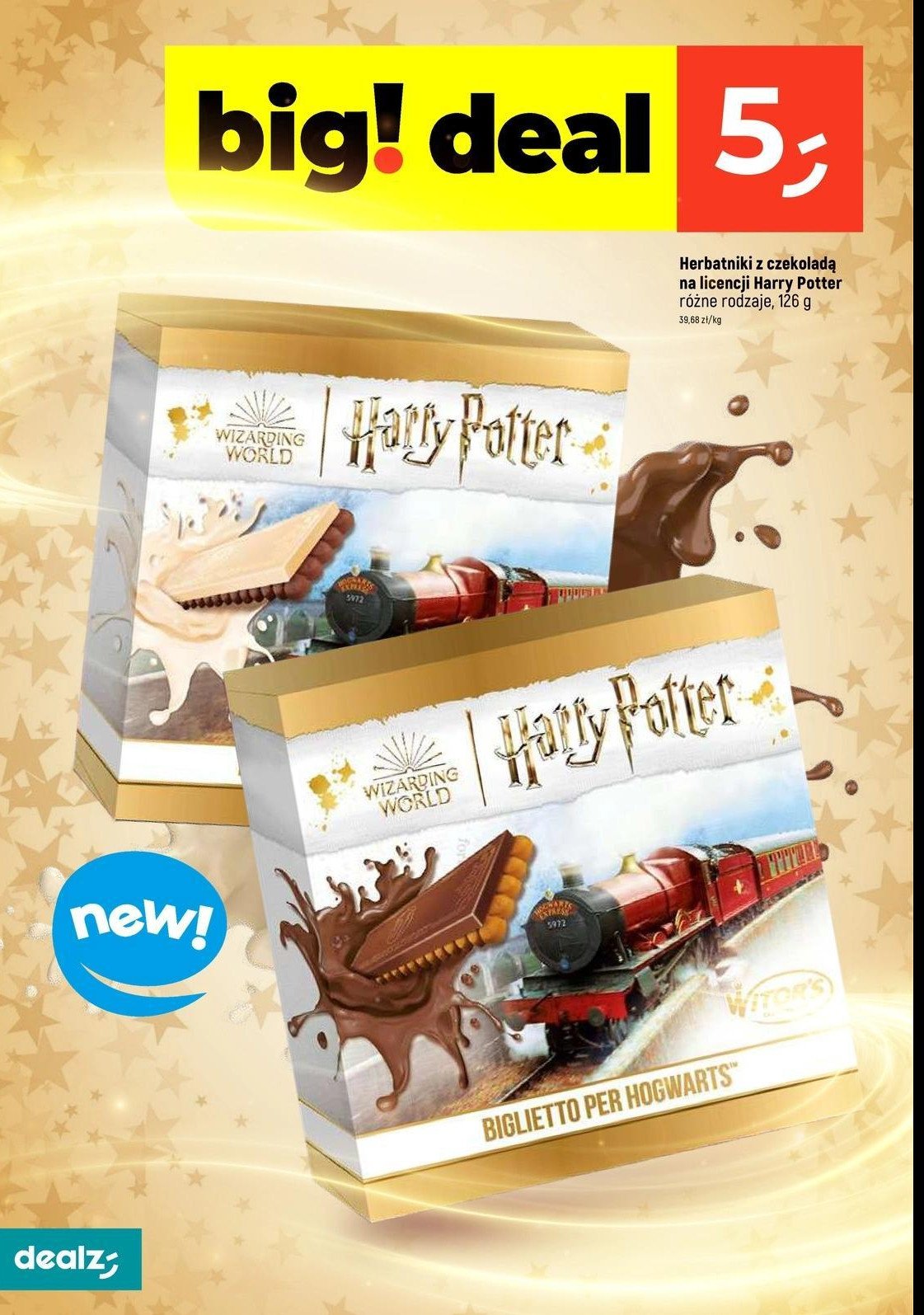 Herbatniki z czekoladą harry potter Witor's promocja w Dealz