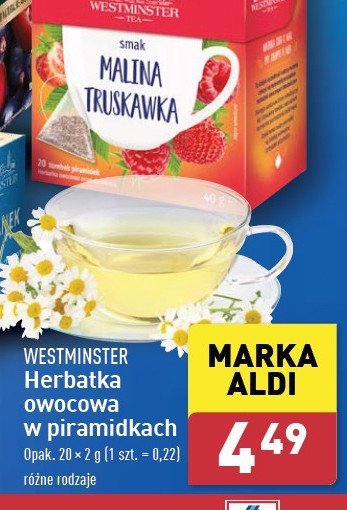 Herbatka malina-truskawka Westminster promocja