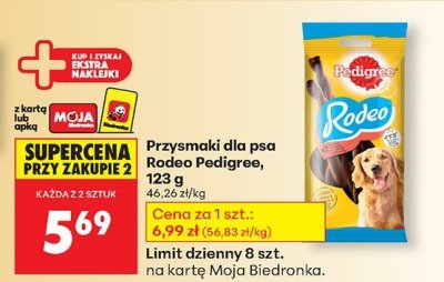 Przysmaki dla psa Rodeo Pedigree, 123 g promocja w Biedronka