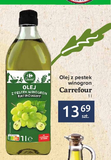 Olej z pestek winogron Carrefour classic promocja