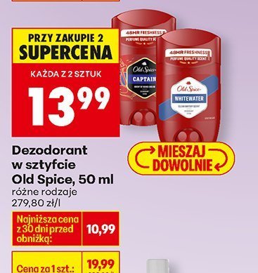 Dezodorant w sztyfcie Old Spice, 50 ml różne rodzaje promocja w Biedronka