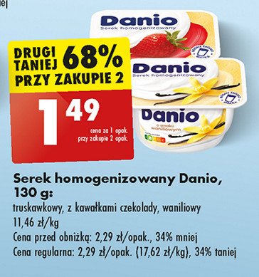 Serek truskawkowy Danone danio promocja