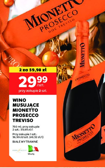 Wino Mionetto prosecco doc treviso promocja w Stokrotka