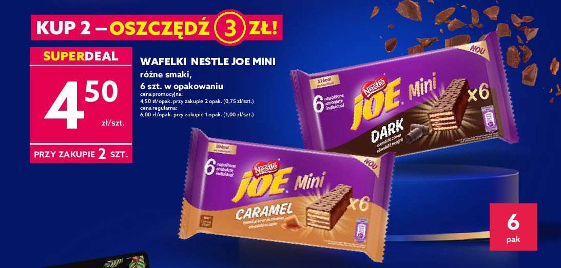 Wafelki mini caramel JOE (NESTLE) promocja
