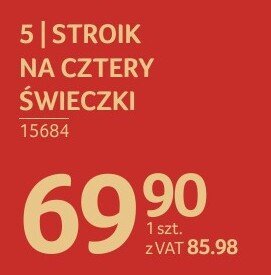 Stroik na cztery świeczki promocja w Selgros