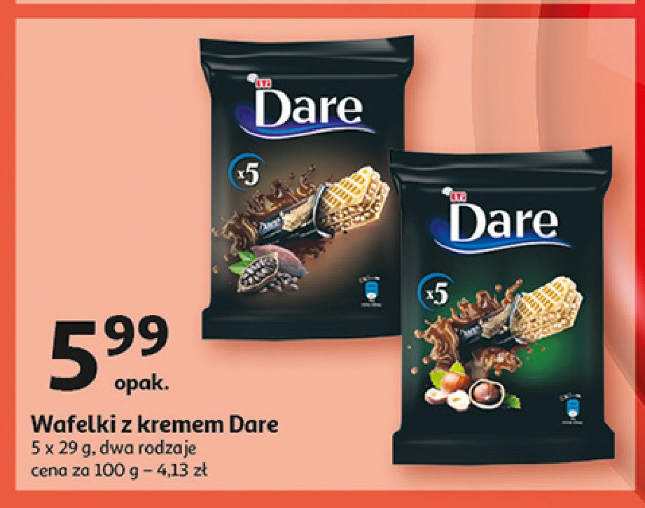 Wafelki orzechowe Eti dare promocja w Auchan