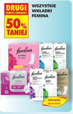 Wszystkie wkładki -50% drugi produkt promocja w Biedronka