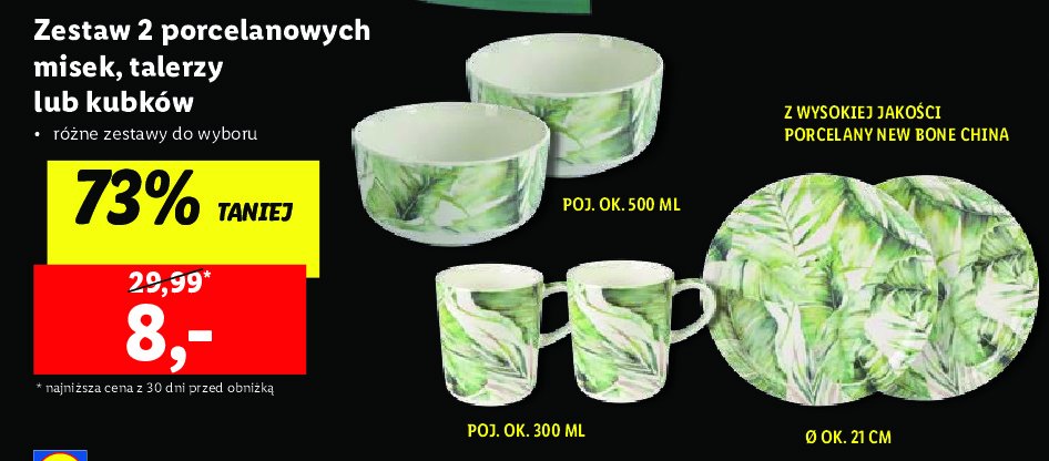 Kubki porcelana 300 ml Ernesto promocja